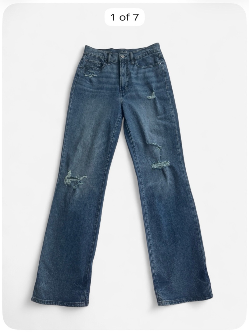 a.n.a. Women’s Size 6 Highest Rise Vintage Straight Distressed Jeans High Waist